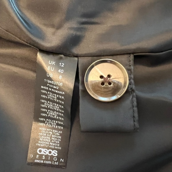 ASOS DESIGN - NWT Tall Relaxed Straight Suit Blazer in Turquoise Blue Sz 8 Tall - Picture 8 of 11